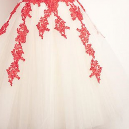 Homecoming Dresses,red Lace Tulle Short Prom..