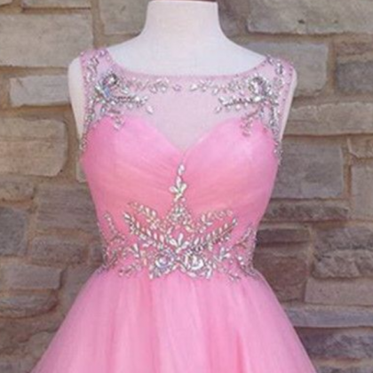 Cute A Line Homecoming Dresses, Blush Pink With..