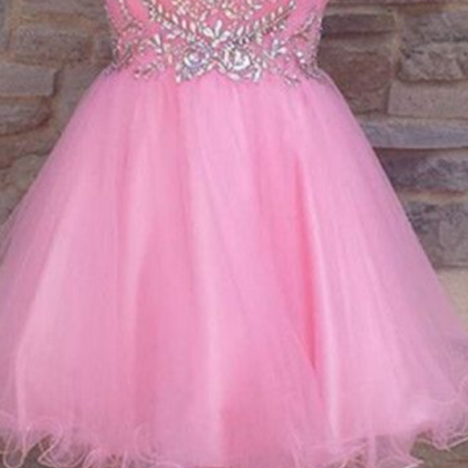 Cute A Line Homecoming Dresses, Blush Pink With..