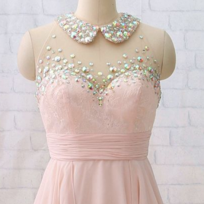 Mini Prom Homecoming Dress, Light Pink Party Dress