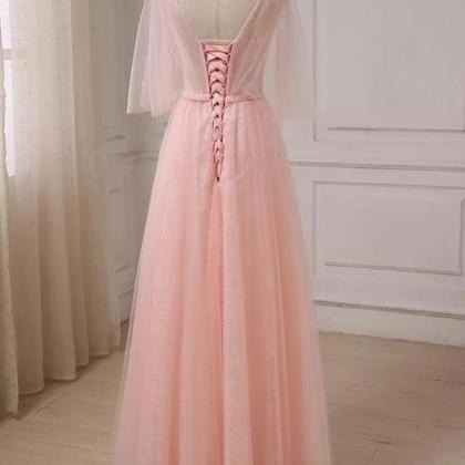 A Line Applique Prom Dress, Modest Beautiful Long..