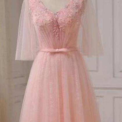 A Line Applique Prom Dress, Modest Beautiful Long..