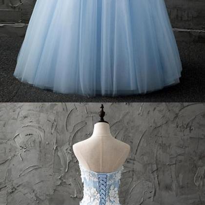 A-line Appliques Formal Prom Dress, Beautiful Long..
