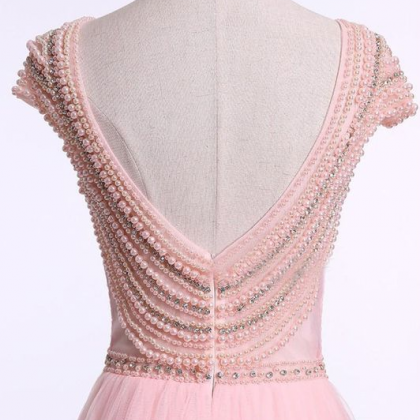 Elegant Tulle A-Line Long Formal Prom Dress main image 1