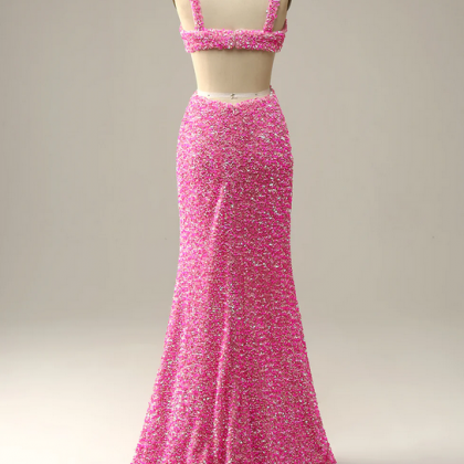 Elegant Sequins Formal Prom Dress, Beautiful Prom..