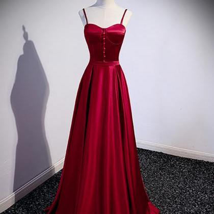 Elegant Satin A-line Formal Prom Dress, Beautiful..