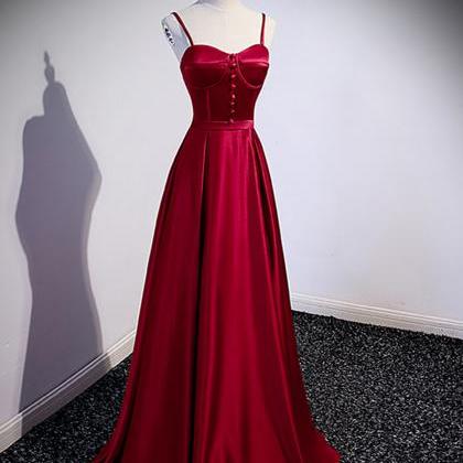 Elegant Satin A-line Formal Prom Dress, Beautiful..