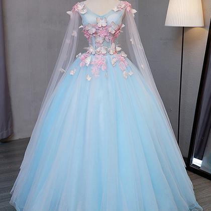 Elegant A-line Sweetheart Tulle Formal Prom Dress,..