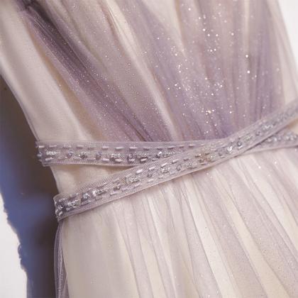Evening Dress Elegant Sequins Empire Sleeveless..