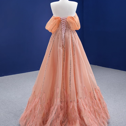 Prom Dresses,bean Pink Temperament Princess..