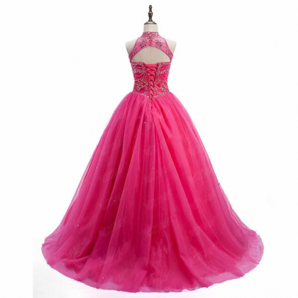 Prom Dresses,fuschia Evening Dress Pageant Dresses..