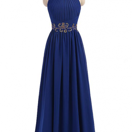 Prom Dresses,elegant Chiffon Jewel Neckline..
