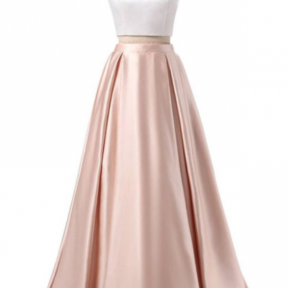 Prom Dresses,charming Prom Dresses Two Piece Satin..