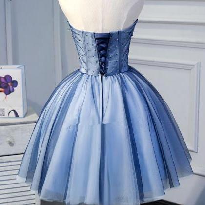 Homecoming Dresses,mini Short Blue Homecoming..