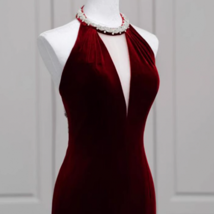 Prom Dresses,high-class Sense Of Wine Red Fishtail..