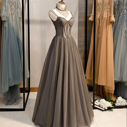 Prom Dresses,gray Party Evening Gowns Dreamy Fairy..