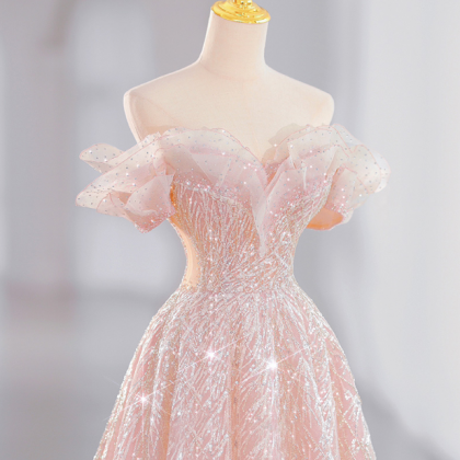 Prom Dresses,dreamy Pink On The Run Princess..