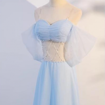 Prom Dresses,evening Gowns Fashion Blue Super..