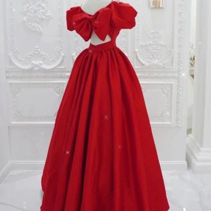 Prom Dresses,princess Red Prom Dress Long With..