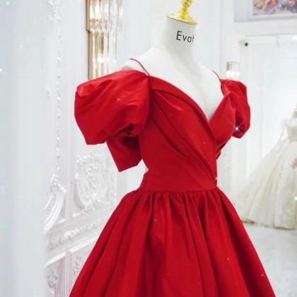 Prom Dresses,princess Red Prom Dress Long With..