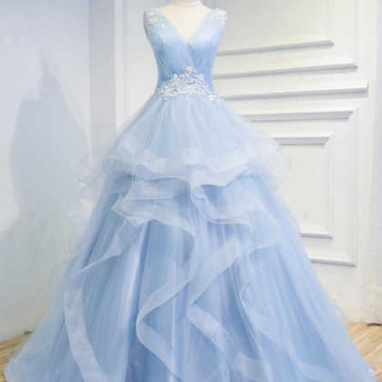 Prom Dresses,wedding Dresses,fairy Tale Sky Blue..