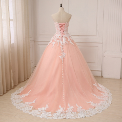 Prom Dresses,wedding Dresses Coral Sweetheart..