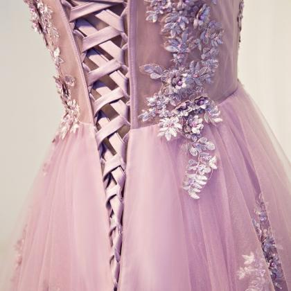 Prom Dresses,pink Evening Dress,sleeveless Prom..