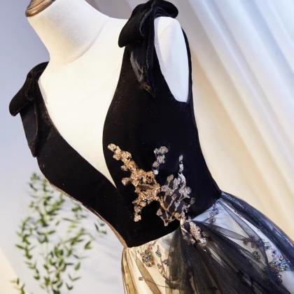 Prom Dresses,vintage V Neck Irregular Evening..