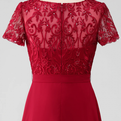 Prom Dress,burgundy Asymmetrical Sparkly Sequin..
