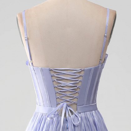 Prom Dress,lavender Spaghetti Straps A Line..