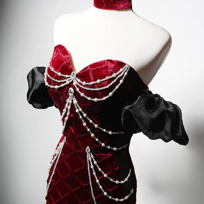 Sweetheart Mermaid Prom Dress Long with Beads and Ruffles - Elegant Formal Gown main image 1