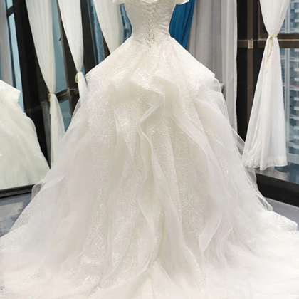 White lace off shoulder long prom dress white lace evening dress,DS2319