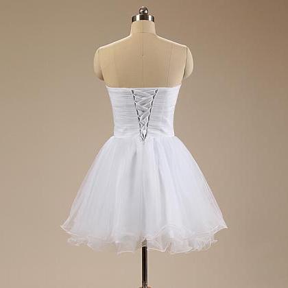 Elegant White Short Homecoming Dresses, 2016 Sexy..