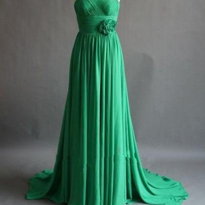 Pretty Green Simple And Elegant Prom Gown ,2016..