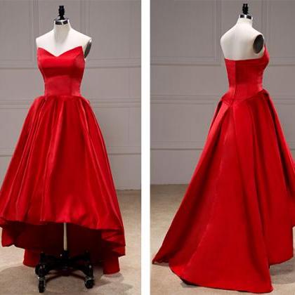 Red Prom Dress, Sweetheart Evening Dress ,cocktail..