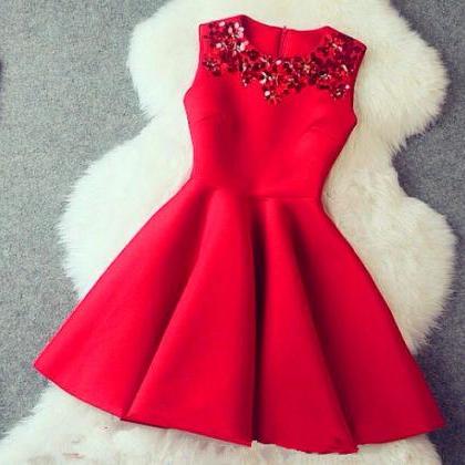 Red Homecoming Dress ,short Homecoming Dresses,..