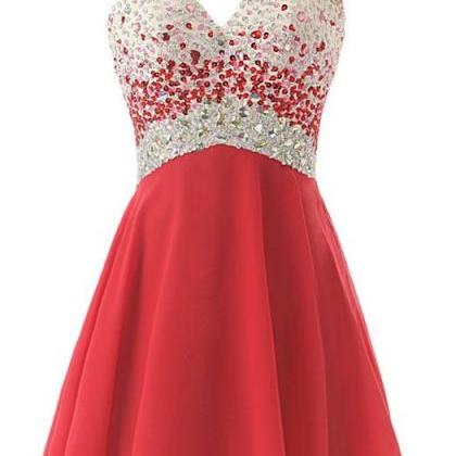 One Shoulder Homecoming Dress ,red Homecoming..