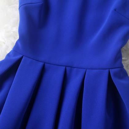 Blue Dress With Collar, Homecoming Dresses, Mother..