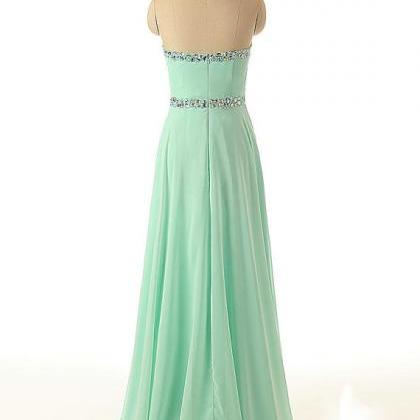 Custom Made Mint Green Prom Dress, Long Prom..