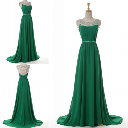 Green Prom Dresses,luxury Evening Gowns,modest..