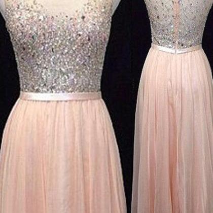 Prom Dresses,backless Evening Gowns,light Blush..