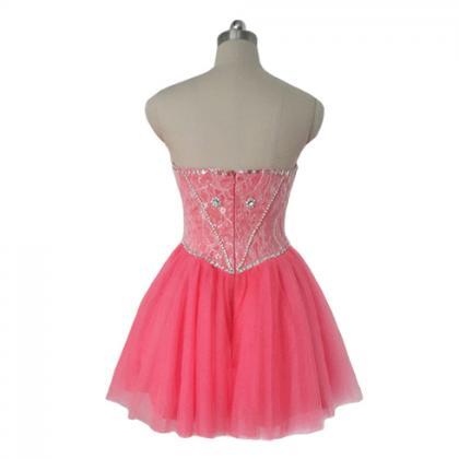 Homecoming Dresses,red Beaded Homecoming Dress,..