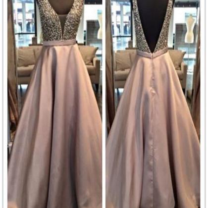 Pretty Backless Long Prom Dresses,modest Prom..