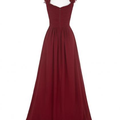 Long Evening Dress ,sexy V Neck Ruched Padded..