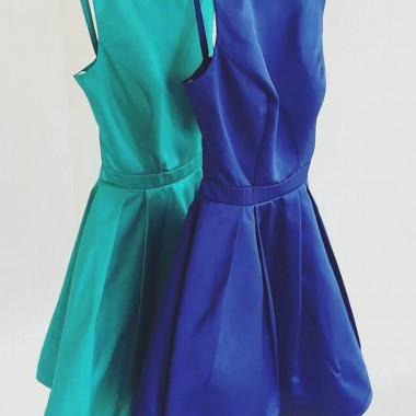 Royal Blue Homecoming Dress,cute Prom Dress,short..