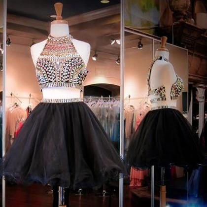 Homecoming Dresses,short Prom Gown,black..