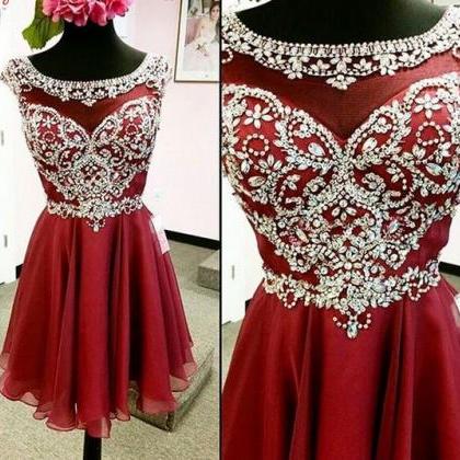 Homecoming Dresses,red Pretty Short Prom..