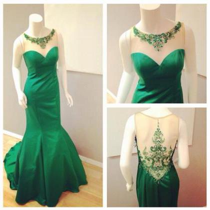 Evening Dresses, Prom Dresses,party Dresses,green..