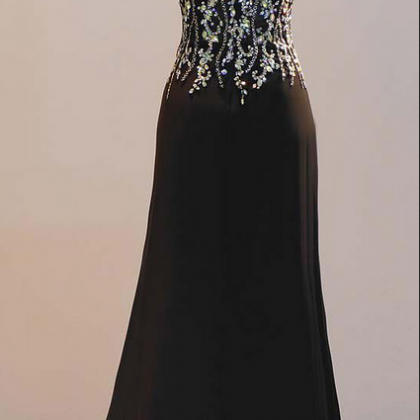 Prom Dress,black Prom Dress,backless Prom..