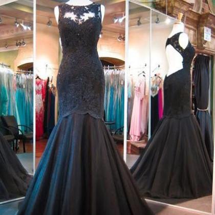 Long Prom Dress, Mermaid Prom Dress, Black Prom..